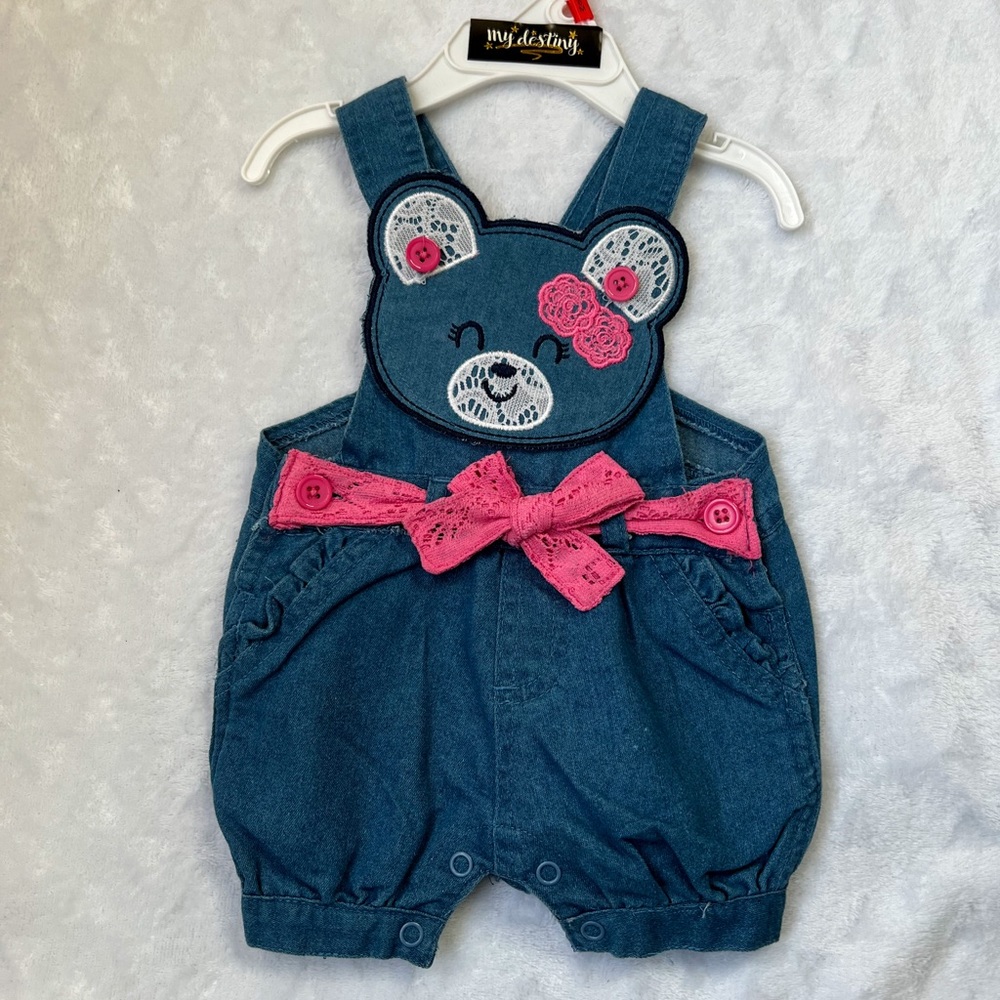 New- Baby Girl Denim Overalls